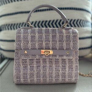 Chic Lavender Woven Mini Bag